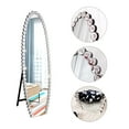 thumbnail image 2 of SHYFOY Oval Jeweled Floor Mirror Accent Crystal Full Length Mirror, 2 of 7