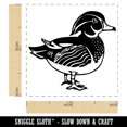 thumbnail image 2 of Elegant Wood Duck Self-Inking Rubber Stamp Ink Stamper - Yellow Ink - Small 1 Inch, 2 of 7
