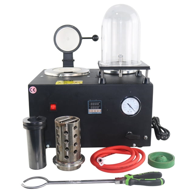 Riwcyla 2KG Casting Machine Jewelry High Temperature Refining Vacuum Casting Melting Machine Multi,functional Jewelry Plaster Pouring Mold Casting Equipment
