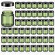 thumbnail image 1 of Frascos de vidrio Norme 120 ml/4 oz con tapas a prueba de fugas, color verde oliva, 48 unidades, 1 of 7