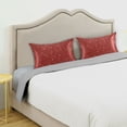 thumbnail image 5 of Haosy Satin Pillowcase for Hair and Skin Standard Cooling Silk Pillow Case with Envelope Closure Glittering Stars on Red 20"x26", 5 of 9