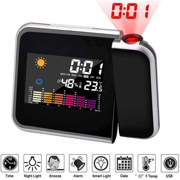 Reloj digital pantalla negra new arrivals