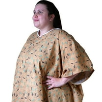 10XL Hospital Gown IV with Snaps on Shoulders Oversized Hospital Gown Washable Patient Robe with Back Ties Reusable Big Size Hospital Gown - 3 Pack