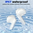thumbnail image 4 of Cshidworld Wireless Earbuds, Bluetooth 5.3 Headphones Stereo Earphones 24Hrs Playtime, IPX7 Waterproof Earphones, Bluetooth Earbud with Touch Control for Android iOS,White, 4 of 7