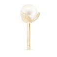 thumbnail image 3 of ANGARA Trillium Freshwater Cultured Pearl Solitaire Ring in 14K Yellow Gold for Women | June Birthstone, Birthday, Anniversary, Jewelry Gift for Women | Pearl Ring, 3 of 8