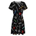 thumbnail image 4 of SCHOOL EDUCATION Women's Dress Short Sleeve Summer Sundress Summer Women Clothes, 4 of 7
