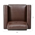 thumbnail image 6 of Xukmct Wood Frame 1 Seater Sofa Chair for Living Room, Office, Bedroom, Brown, 6 of 8
