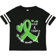 thumbnail image 3 of Inktastic Love and Care Mental Health Awareness Green Ribbon Boys or Girls Toddler T-Shirt, 3 of 5