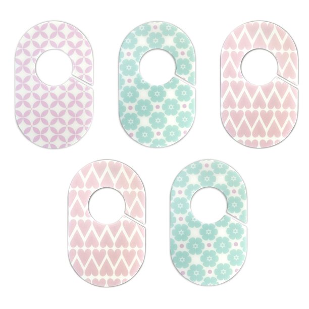 Closet Dividers Walmart
 - Little Haven Nursery Closet Organizers Dividers Pink And Lilac Green Flowers And Hearts Set Of 5 Plastic Baby Closet Rod Dividers Walmart Com Walmart Com