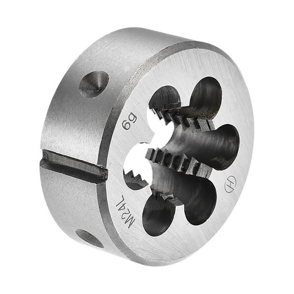 Uxcell M24 x 3 Metric Left Hand Alloy Tool Steel Machine Thread Round Threading Dies