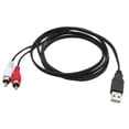 thumbnail image 4 of USB A Enchufe A 2 Cable Hembra Adaptador De Video Convertidor Cable De TV 4.9 Pies Baoblaze USB A Enchufe macho a RCA hembra, 4 of 8
