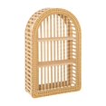 3-Tier Bamboo Wall Shelf Handwoven Rustic Display Storage 12.2x4.7x20in ...