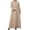 Beige, variant on Women's Abaya Long Sleeve Open Quarry Floor Length Zipper Floor Length Turkish Islamic Fashion