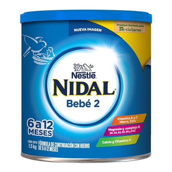 Fórmula de continuación Nidal bebé 2 de 6 a 12 meses 1.5 kg