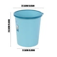 thumbnail image 3 of XYAIYT Portable Plastic Trash Can for Multi Room Use,Easy to Clean Lidless Design,Ideal for Living Room,Bedroom,Office,Kitchen More,Modern Striped Decor,Lightweight and Sturdy(Blue,Medium), 3 of 6