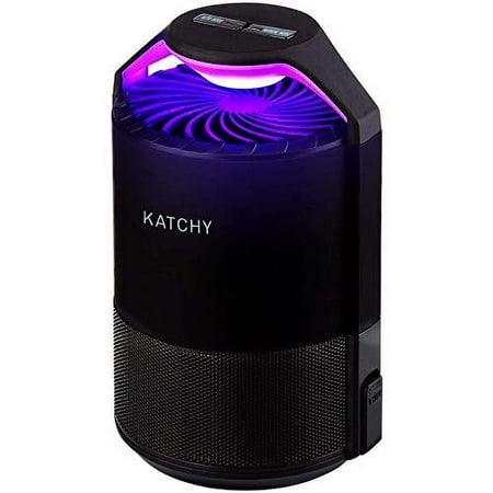 Katchy Indoor Insect Trap  Catcher  and Killer for Mosquitos  Gnats  Moths  and Fruit Flies - Automatic Sensor Black