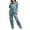 Blue, variant on Bigersell Silk Pajamas for Women Soft Comfy Pajama Sets Womens Silk Satin Pajamas Loungewear Floral Pattern Two-piece Sleepwear Button-Down Pjs Sets Pajamas Included Long Pants Blue M