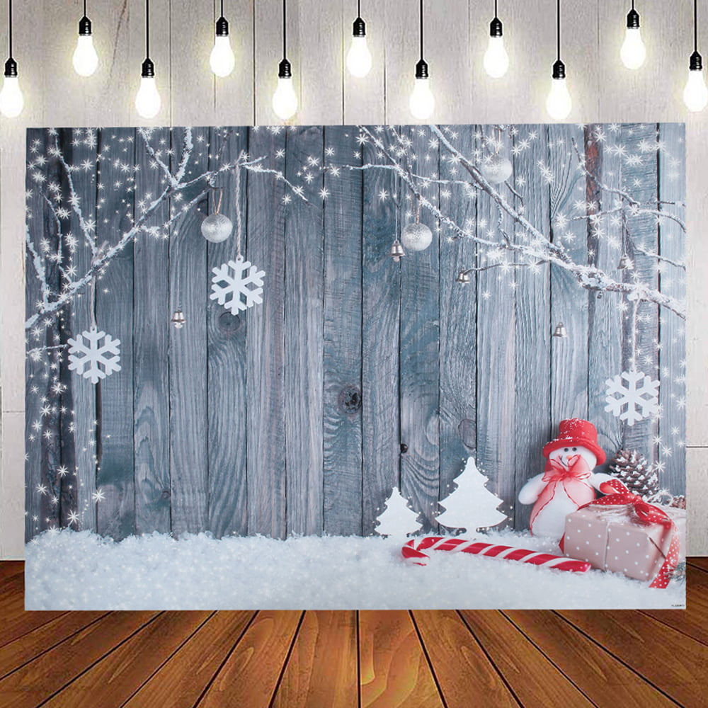 Xmas Holiday Party Home Decorations Backdrop Photography Photo Booth Studio Props Vinyl 7x5ft Fireplace Christmas Bear Stocking Tree Gift Table Supplies Photo Background Family Selfie