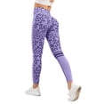 thumbnail image 4 of QASIEATN Leopard Print High Waist Yoga Pants With Pockets for Women Fashion Slim Fit Women's Workout Running Leggings, 4 of 9