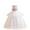 White, variant on AUNVITO Girls Sleeveless Round Neck Ball Gown Dress 3D Floral Tulle Appliques Princess Party Evening
