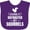 Purple, variant on Inktastic Easily Distracted by Squirrels Boys or Girls Baby Bib