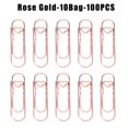 thumbnail image 1 of Large Metal Paper Clips Silver Gold Rose Gold Electroplated Bookmark Pen Clip for Home Office School, 1 of 7