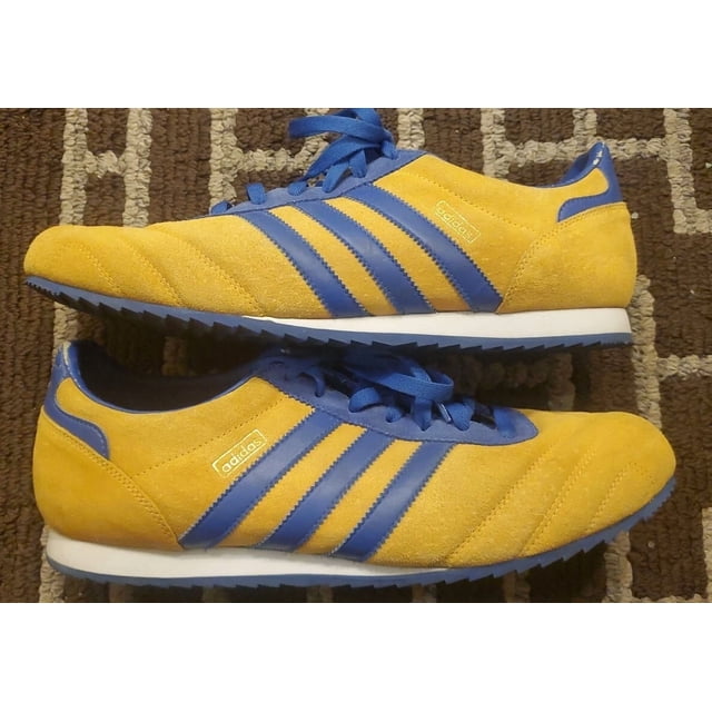 ULTRA RARE VINTAGE 2004 Ad-id-as RIO GRANDE YELLOW/BLUE SNEAKERS MEN'S SIZE US12.5