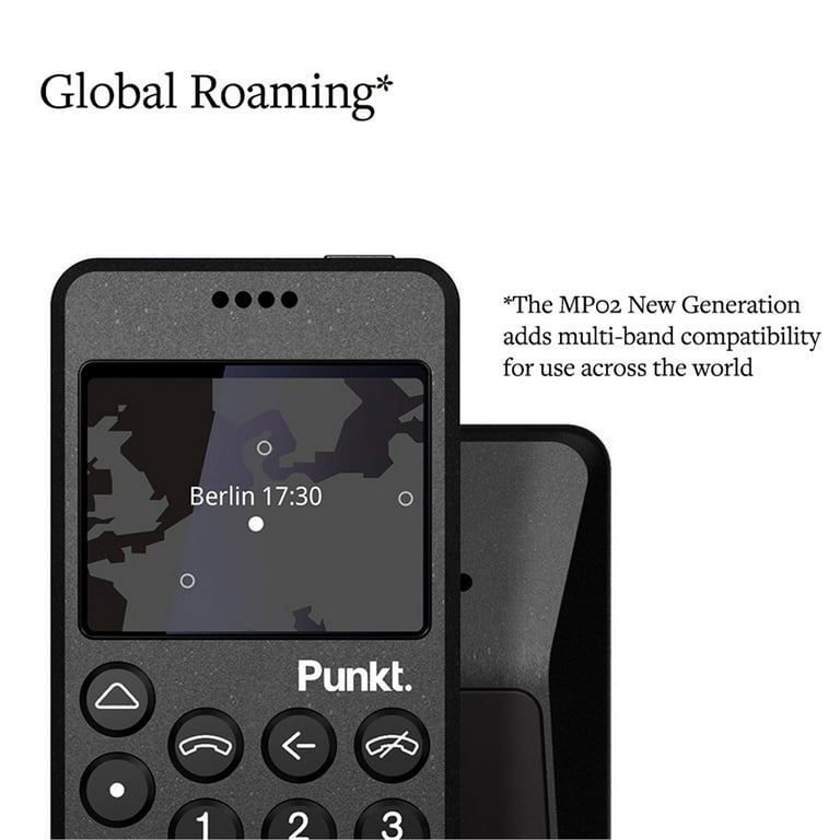 Punkt. MP02 Minimalist 4G LTE Cell Phone - AT&T/T-Mobile w/ Nano