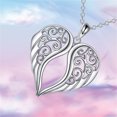 thumbnail image 4 of Clearance!Angel Wings Necklace for Women, Guardian Angel Wings Pendant Necklace Angel Wings Heart Necklace Silver Wings Necklace, Christmas Jewelry Gifts, 4 of 9