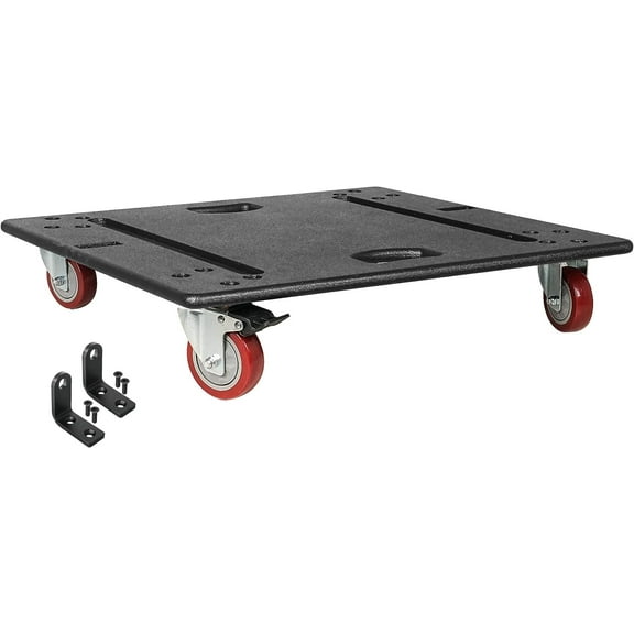 Sound Town Durable Plywood Caster Board for Reliable Transport of FILA-118S Subwoofer and Furniture, with 4-inch Wheels and Brakes (ZSCB-FL118S)