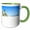 Green/White, variant on 3drose, Ft. Myers Beach Ii, 11oz Two-tone Green Mug