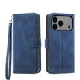 thumbnail image 1 of Wallet Case for iPhone 17 Pro Max Flip Phone Case with Card Slots, Cash Pocket, Kickstand, Magnetic Closure & Wrist Strap, TPU Soft Shell Cover Blue, 1 of 6