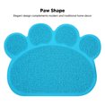 thumbnail image 3 of Cat Litter Box Mat Prevent Slip Soft Paw Shaped Waterproof PVC Pad For Indoor Floor, 3 of 8