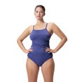 thumbnail image 1 of Speedo Women's Endurance+ Solid Shirred One Piece Swimsuit - Hapuna Blue, Size: 16, 1 of 4