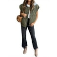 thumbnail image 5 of SLADYGLO Women Zip Up Sleeveless Side Pocket Hooded Quilted Waistcoat, 5 of 7