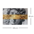 thumbnail image 2 of Ilios Innova | Cuadro Decorativo Moderno Estatua David con Banda Dorada Efecto Textura,  Arte Clásico Pop para Sala, Recámara, Oficina., 2 of 9