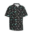 thumbnail image 2 of Uemuo Golf Bags And Balls Printed Regular Fit Short Sleeve Casual Hawaiian Shirt for Men,Aloha shirt,Tropical shirt,Floral print shirt,Vacation Beach shirt-, 2 of 9