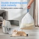thumbnail image 3 of Paquete de 60 bolsas de arena para gatos gigantes, extra gruesas, a prueba de fugas, 26 x 17 pulgadas, forro de arena para gatos de alta resistencia con cordón para caja de arena automática, 3 of 6