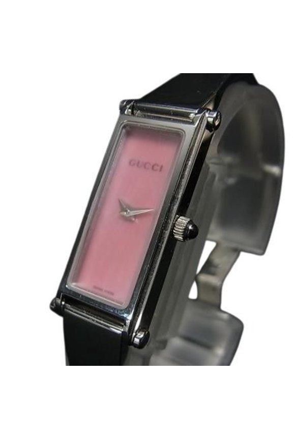 Pre-Owned GUCCI Bangle Watch 1500L Silver Pink Mother-of-Pearl Dial Stainless Steel Women's...