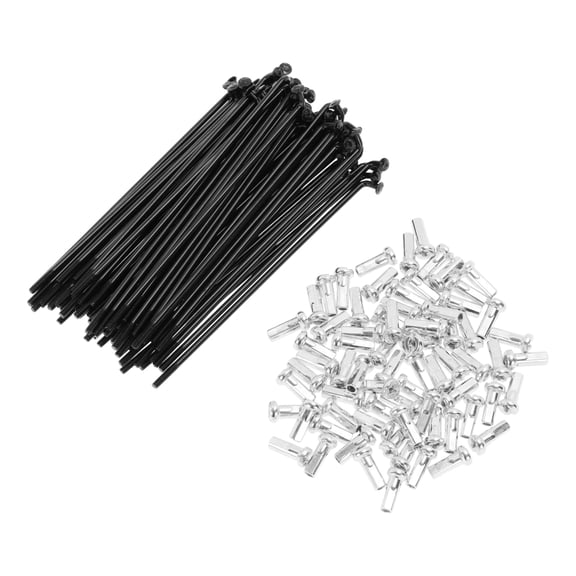 72 Set 14G Bicycle Spokes 89mm Bike Wheel Spokes Carbon Steel Black