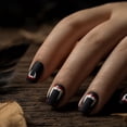 thumbnail image 6 of 24pcs Halloween Press on Nails Short Fake Nails with Ghost Pumpkin Bat Spider Web Design Y2k Glitter False Nails Halloween Full Cover Cute Stick on Nail for Woman Kit Nail, 6 of 9