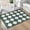 Dark Green-73, variant on Moroccan Trellis Area Rug, 2x3 Small Black Checkered Entryway Rug Non Slip Kitchen Mat, Stain Resistance Indoor Modern Floor Soft Throw Carpet for Front Door Bathroom Sink Bedroom