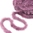 thumbnail image 2 of NICEEC 2 Skeins Super Soft Fur Yarn Chunky Fluffy Faux Fur Yarn Eyelash Yarn for Crochet Knit-Total Length 2×32m(2×35yds,50g×2)-Pale Pinkish Purple, 2 of 4