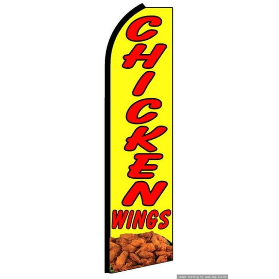Chicken Wings Swooper Flag (Hardware Not Included) |Advertisement /Business Flags | Feather Flag |