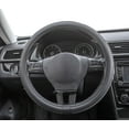 thumbnail image 4 of Auto Drive 1Piece Car Steering Wheel Cover Cheque Slate Black - Universal Fit, 22SWC95, 4 of 9
