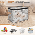thumbnail image 2 of ADECORIVY Pink Gray Flower Storage Bin with Lid, Fabric Foldable Shelf Baskets Boxes, Peony Floral Closet Lidded Storage Bins, Clothes Organizer Container with Handles for Bedroom Home, 2 of 8