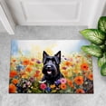 thumbnail image 4 of Welcome Spring Summer Scottish Terrier Portrait Flower Blue Sky Doormat Scottie Dog Lover Gifts Indoor Outdoor Welcome Mat - 12001, 4 of 5