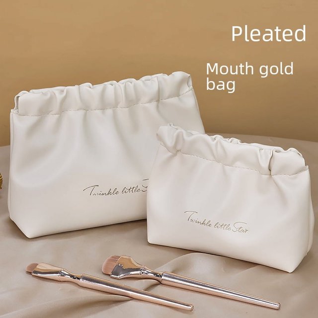 Bolsa de almacenamiento de cosméticos portátil Bolsa de almacenamiento de cuidado de la piel de PU Bolsa de cosméticos de sobre rojo de alto valor
