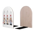 thumbnail image 2 of Lsque Nurse doctor gnome Printed Wood Bookends,Non-Skid Bookend for Shelves,Heavy Duty Support Bookends,Non-Slip Foam Pads for Office, Home, and Library,1 Pair, 2 of 8