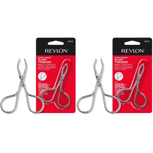 Pinzas Revlon Perfectweeze con punta inclinada, paquete de 2